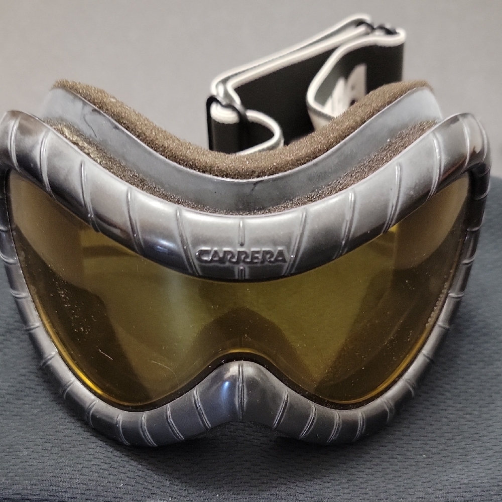 Carrera Vintage Armadillo Super Gold Black Frame with Yellow Lens Goggles